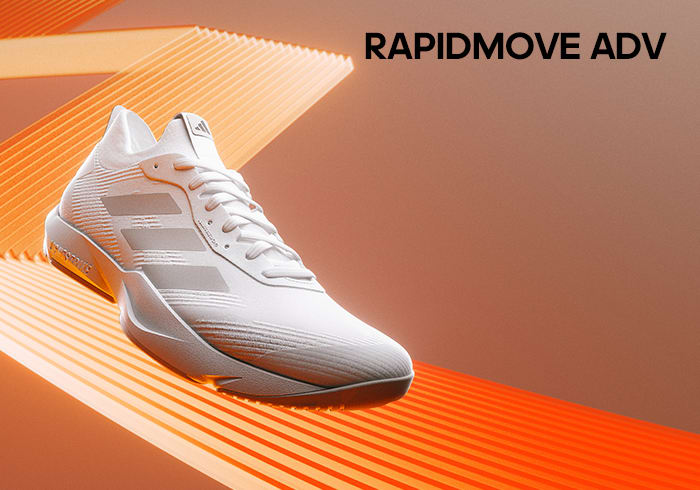 The image shows Rapidmove Advance white trainer at a three-quarter angle.