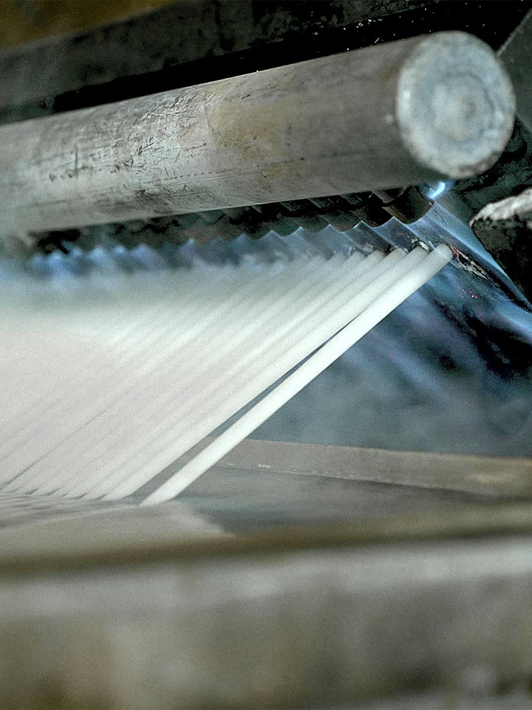 Factory machines melting Made To Be Remade product.