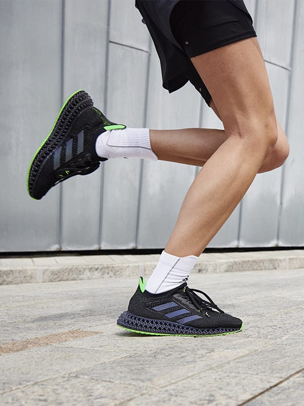 Zoomed in side view of the new 4DFWD's 3D printed lattice midsole