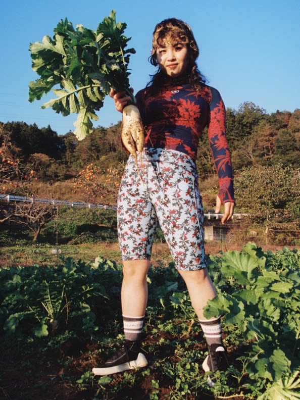 A 4-image collection showcasing the key looks of adidas by Stella McCartney FUTUREPLAYGROUND. Spring/Summer 21.