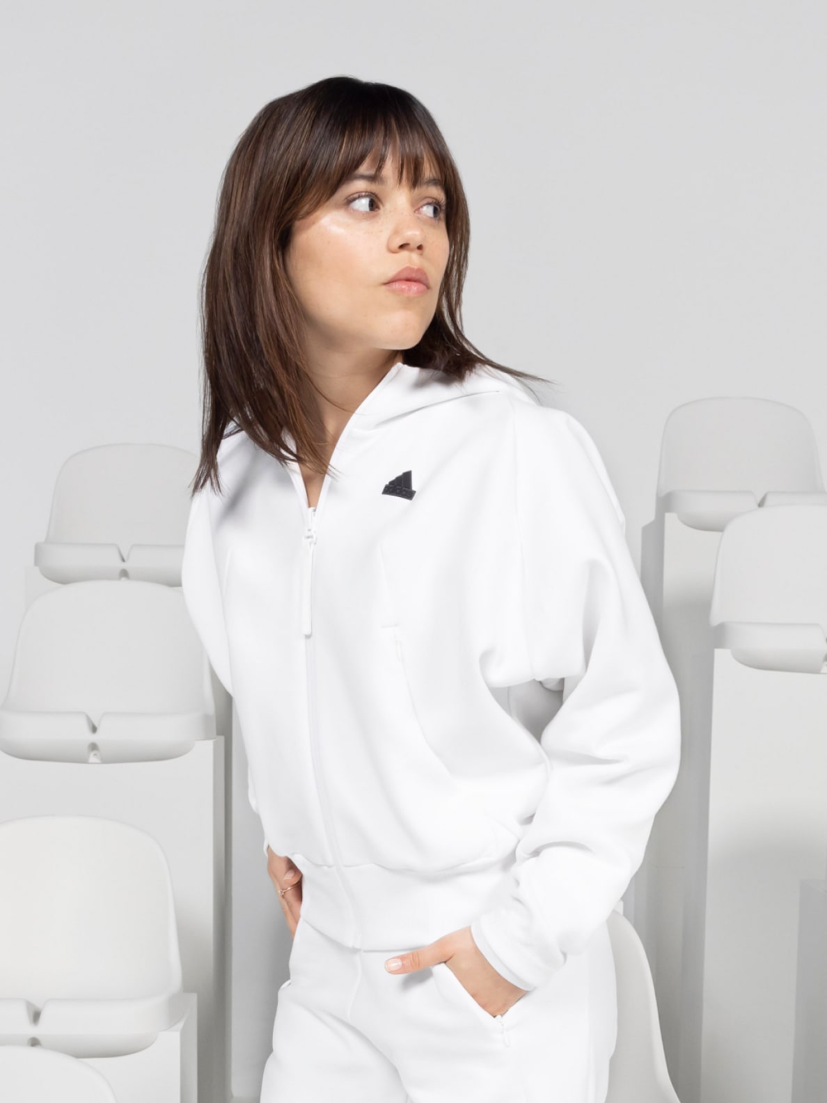 Actress Jenna Ortega wears the Z.N.E. Sportswear collection.