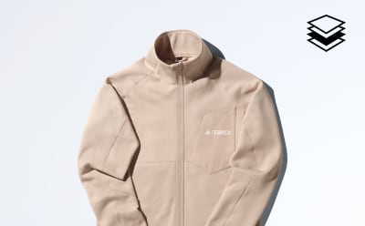 Beige Terrex Xperior medium fleece full zip jacket