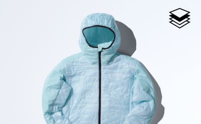 Blue Terrex Xperior varlite primaloft hooded jacket