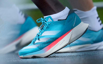 A male athlete training for race day in the Boston 12.