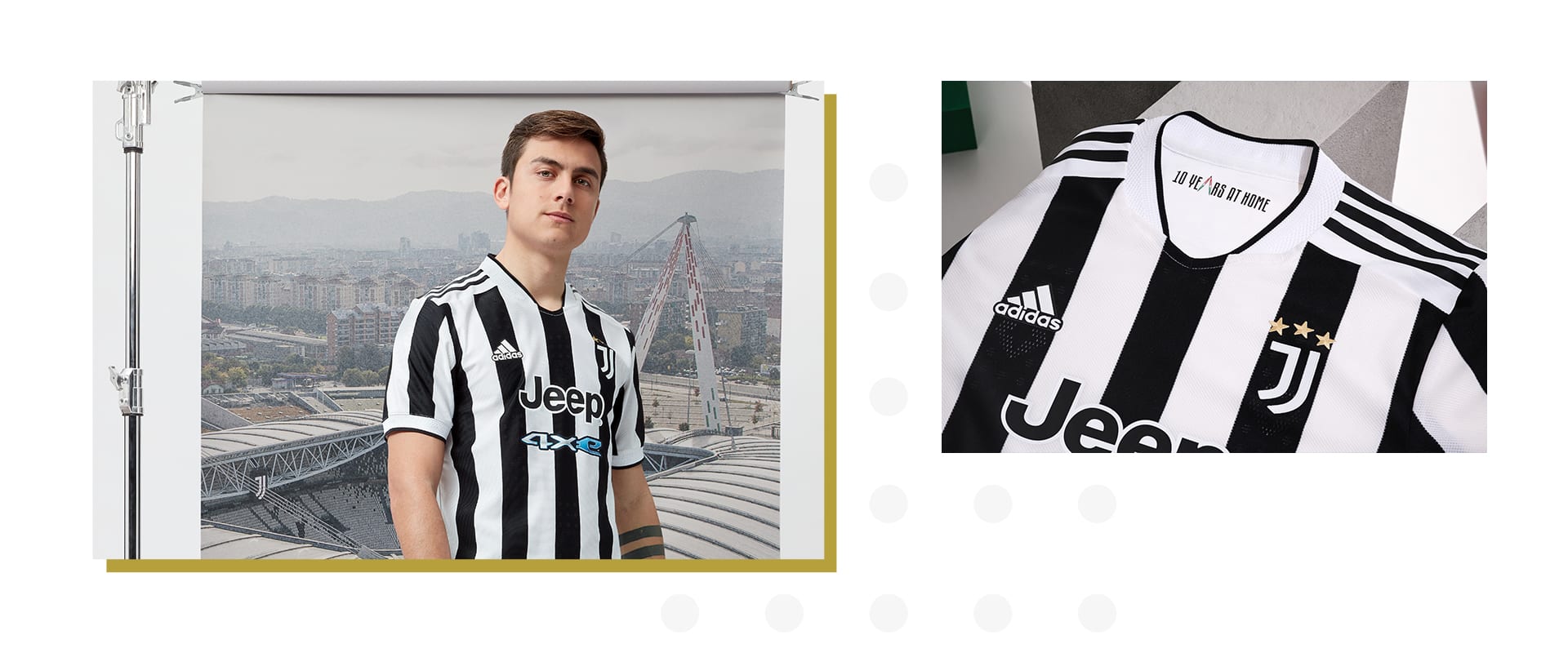 Male Player wearing Juventus Home Jersey and Visual featuring Juventus Home Jersey