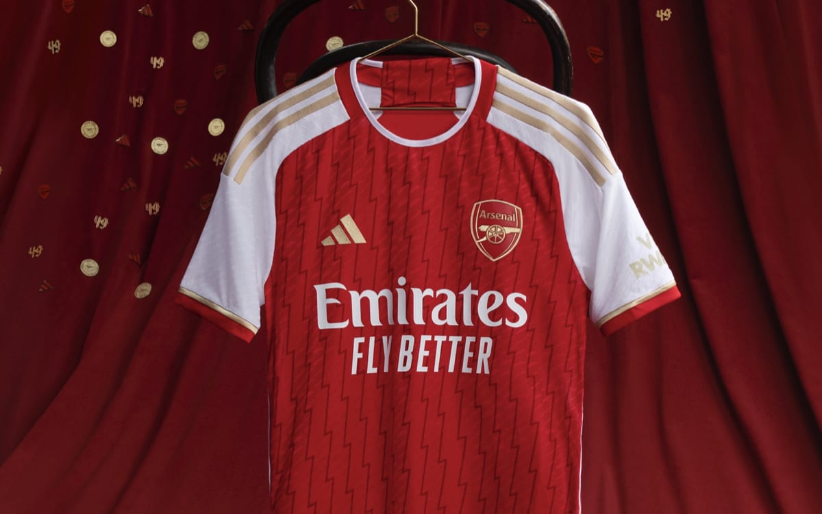 Visual of the Arsenal 23/24 Home kit