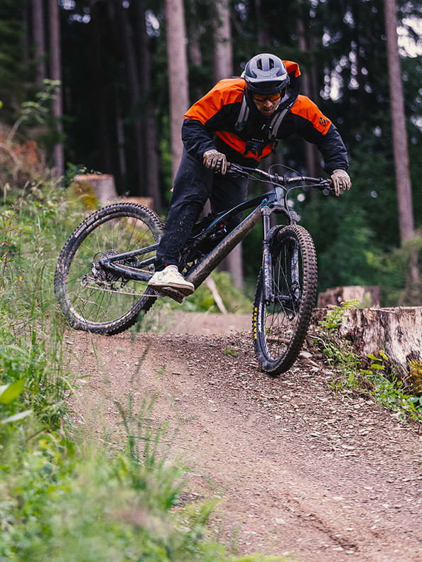 A selection of images showing mountain bikers and close up details of the adidas Five Ten Freerider Pro BOA