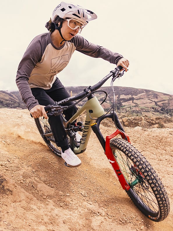 A selection of images showing mountain bikers and close up details of the adidas Five Ten Freerider Pro BOA