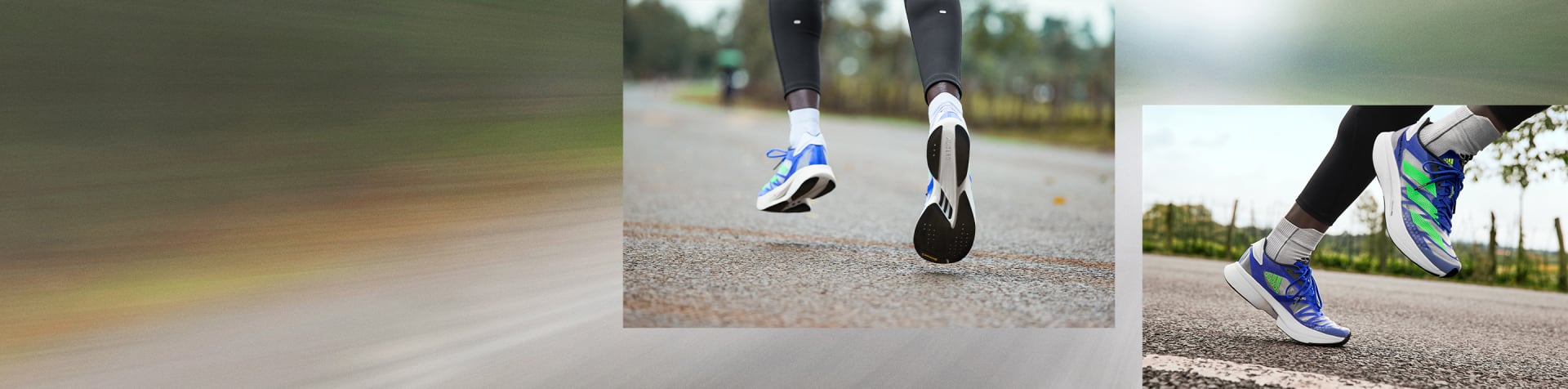 Graphic with two images of ADIOS PRO 2 on foot