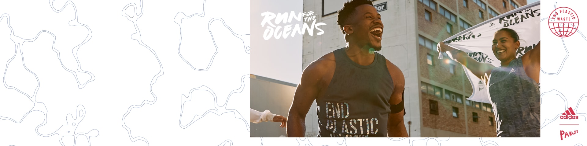 Men and women are warming up to get ready for Run For The Oceans