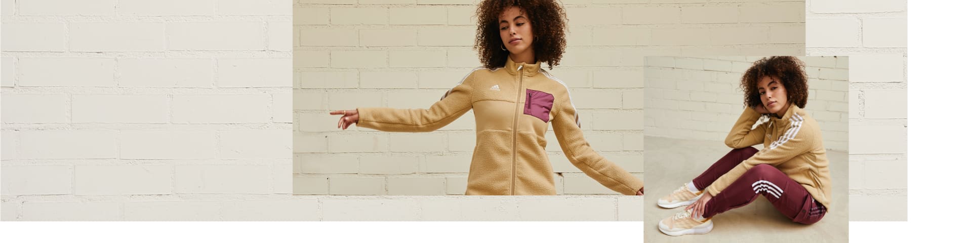 Womens lifestyle image showcasing the latest Winterized collection from adidas TIRO.