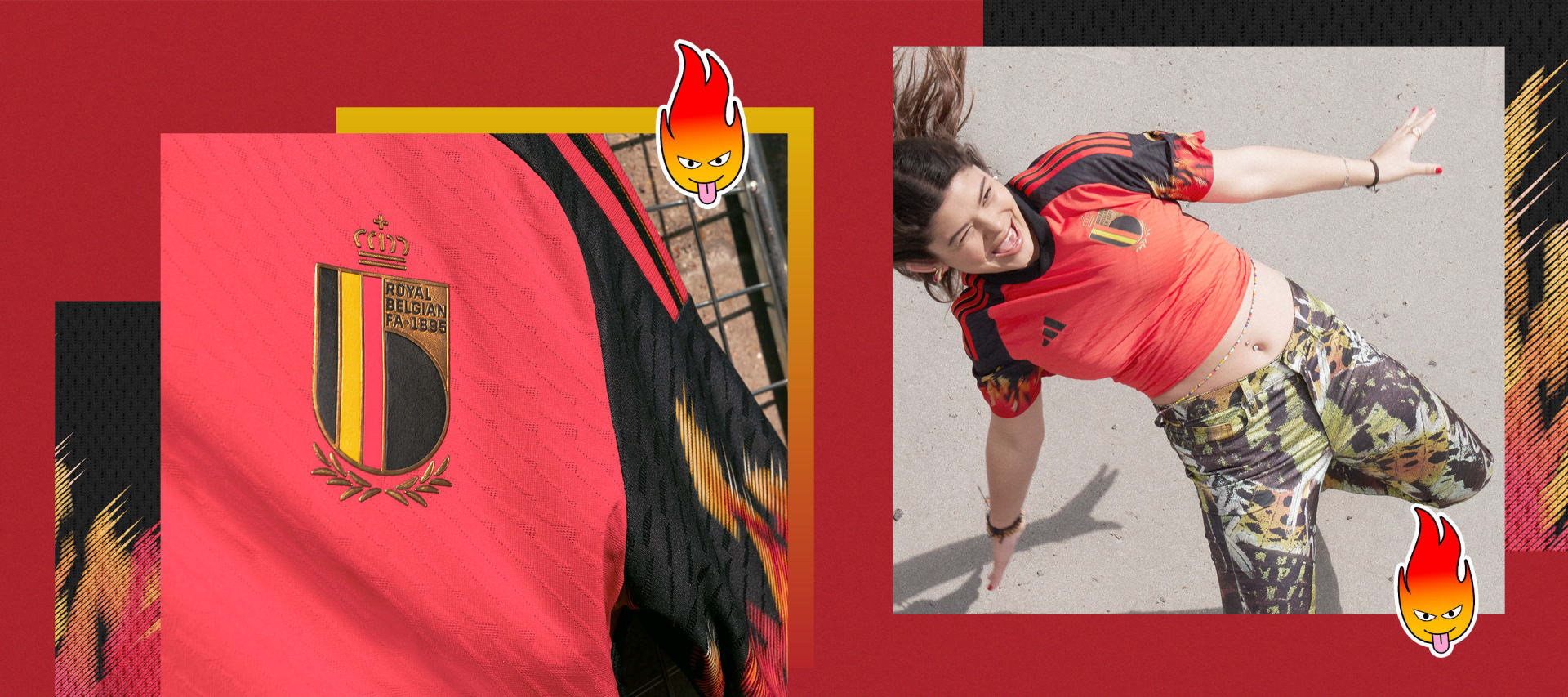 adidas 2022-23 Belgium Authentic Home Jersey - Red-Black - XL in 2023