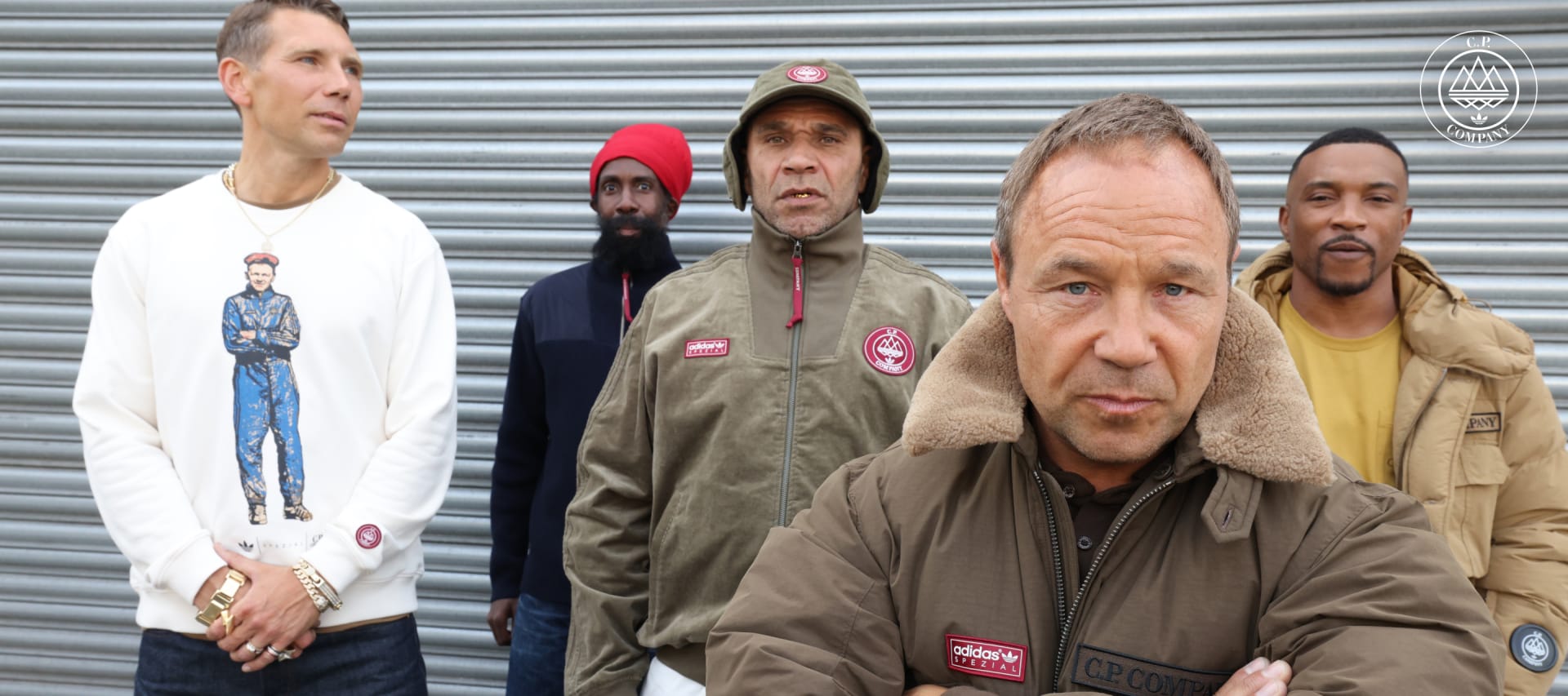 A group image including Ashley Walters, Stephen Graham, Goldie, Robert Brooks, and Toby Mclellan