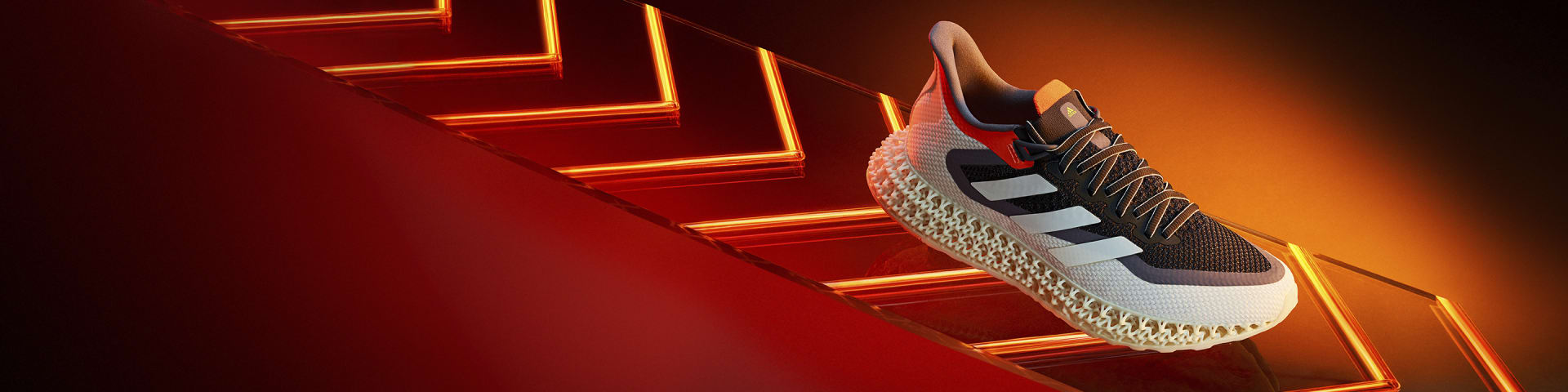 4DFWD RUNNING SHOE ON GLOWING ARROWS