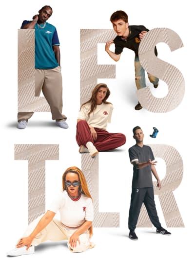 Group of five male and female influencers wearing the new LFTSLR collection.
