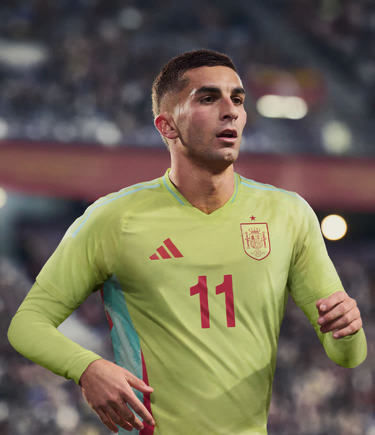 adidas Spain 24 Away Jersey Yellow Free Delivery adidas UK