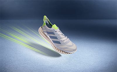 The Adidas 4DFWD3 in a 3D backdrop