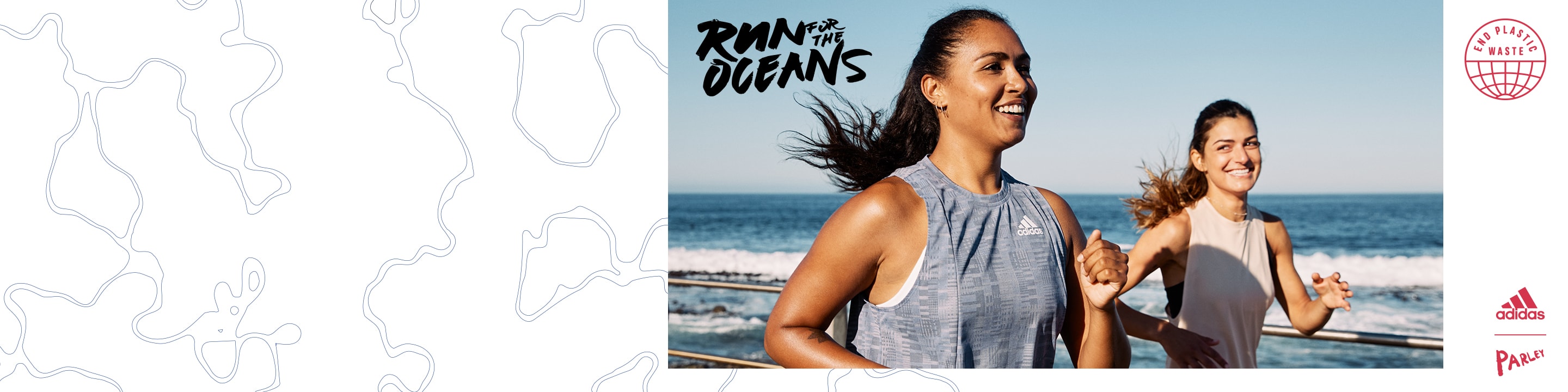 Men and women are warming up to get ready for Run For The Oceans
