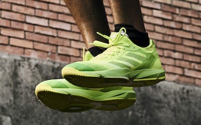 Closeup of adidas training shoe