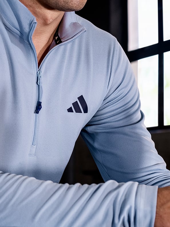 Male model working out in adidas training collection