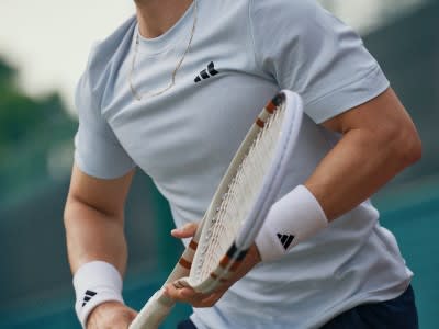Focus on adidas tennis apparel.