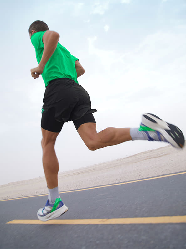 Athlete's running
