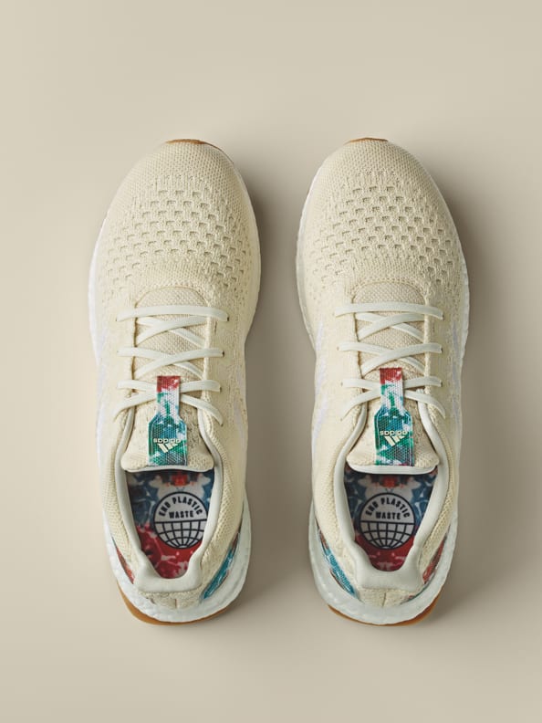 Top down detail shot of the new Ultraboost Uncaged Made with Nature Lab. Designing in balance with the planet. adidas FW21