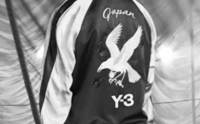 A close-up of a adidas Y–3 JFA jacket.