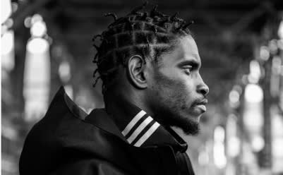 A portrait image of A$AP Nast in profile. 