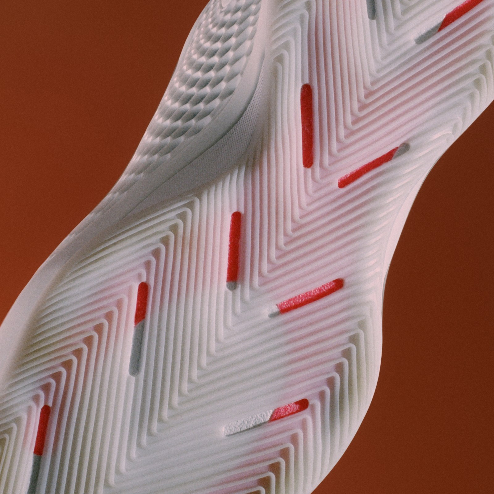 Close-up of herringbone sole of Anthony Edwards 1 shoe