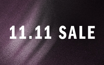 The image displays the text "11.11 SALE" in large white letters against a dark purple or burgundy background.