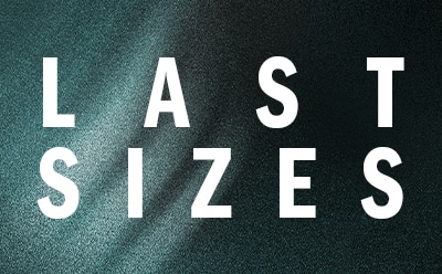 The image displays the text "LAST SIZES" against a dark, textured background.