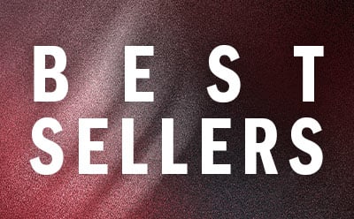 The image displays the text "BEST SELLERS" in large white letters against a burgundy or maroon background.
