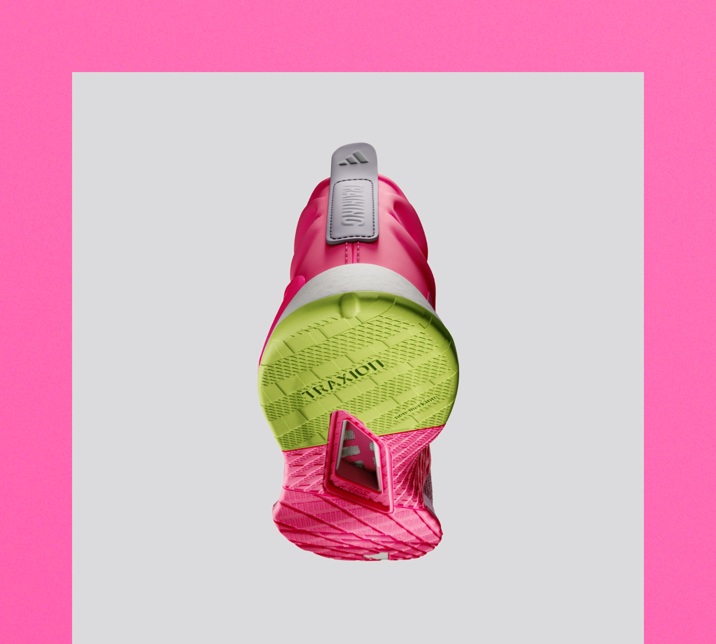 Pink Background gradient with CGI close up of the Dropset 3 in light pink