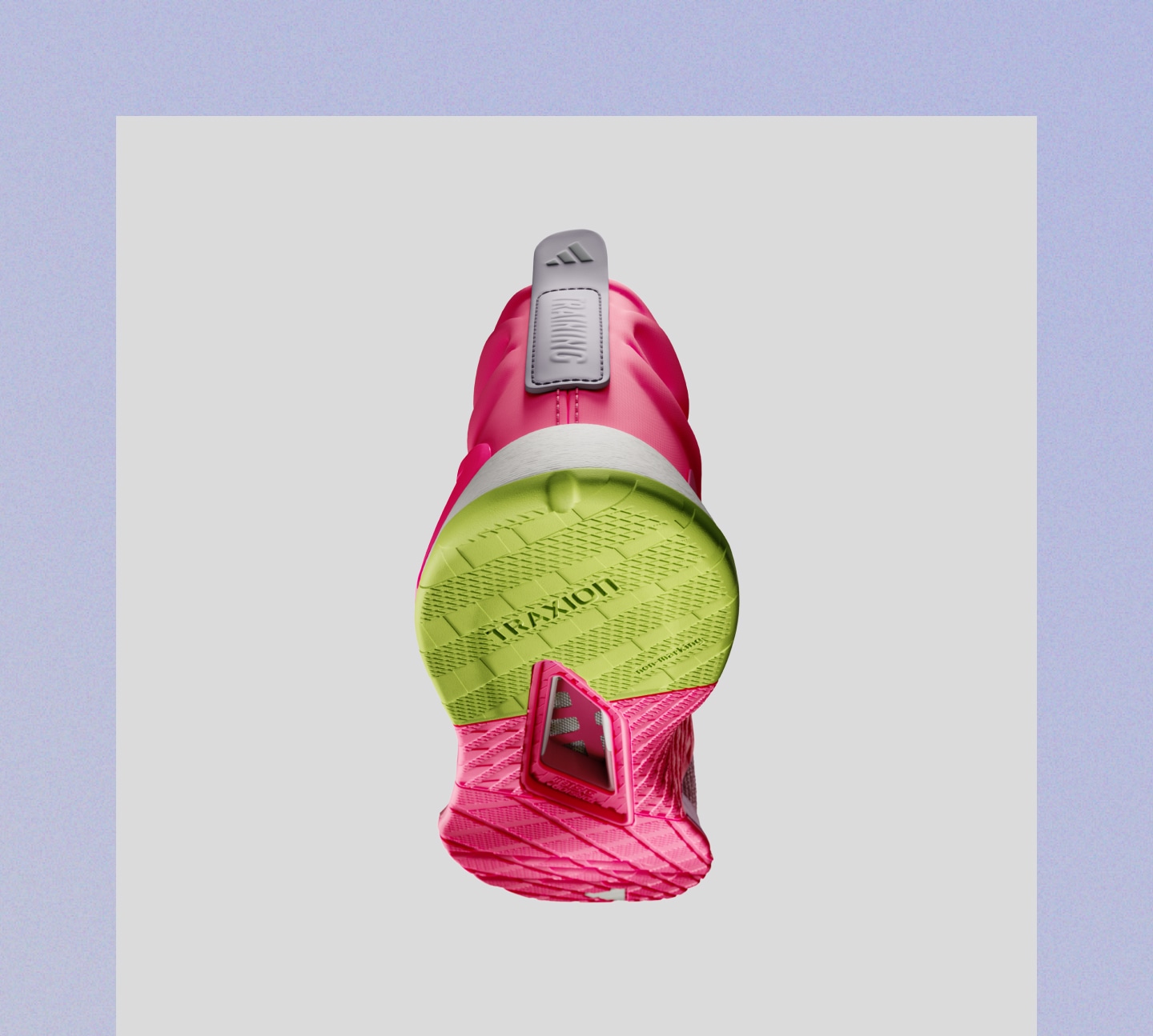 Pink Background gradient with CGI close up of the Dropset 3 in light pink