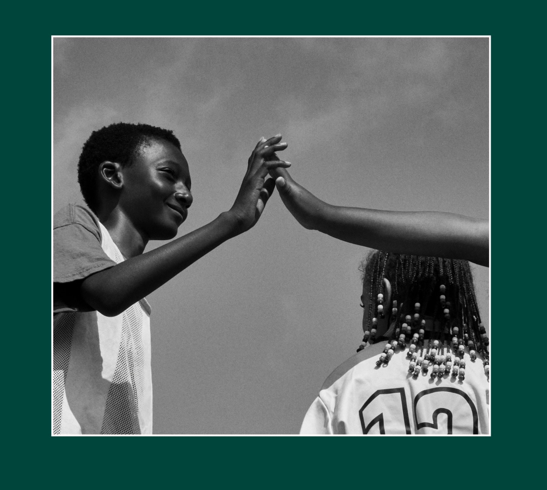 Visual composition featuring the adidas x Common Goals partnership