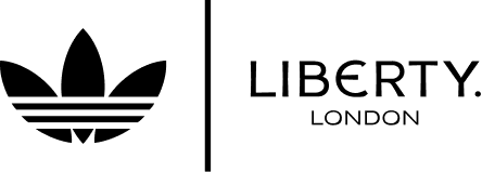 The image features the Adidas logo and the word "LIBER" in large text, suggesting it is a logo or branding for a London-based product or service.