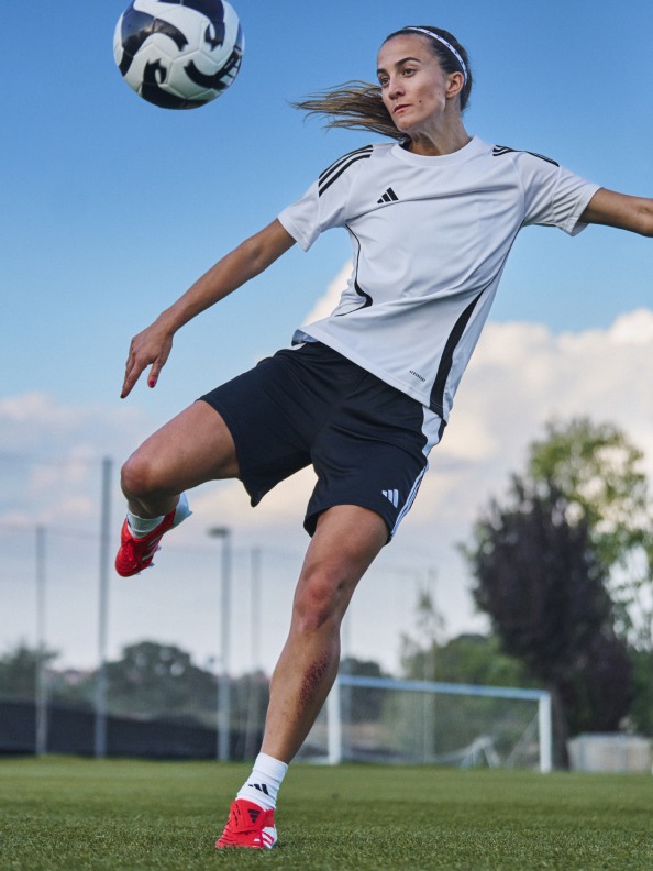 Three female footballers wearing the F50, Predator and Copa during practice