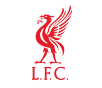 The image depicts the iconic red Liverpool Football Club (LFC) logo, featuring a majestic bird with outstretched wings, standing on a pedestal with the club's initials "L.F.C." prominently displayed.