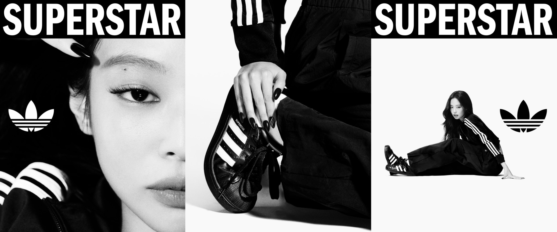 The image features a close-up of a person's face, with the word "SUPERSTAR" prominently displayed in the background. The person's eyes are the focal point, conveying a sense of intensity and mystery.