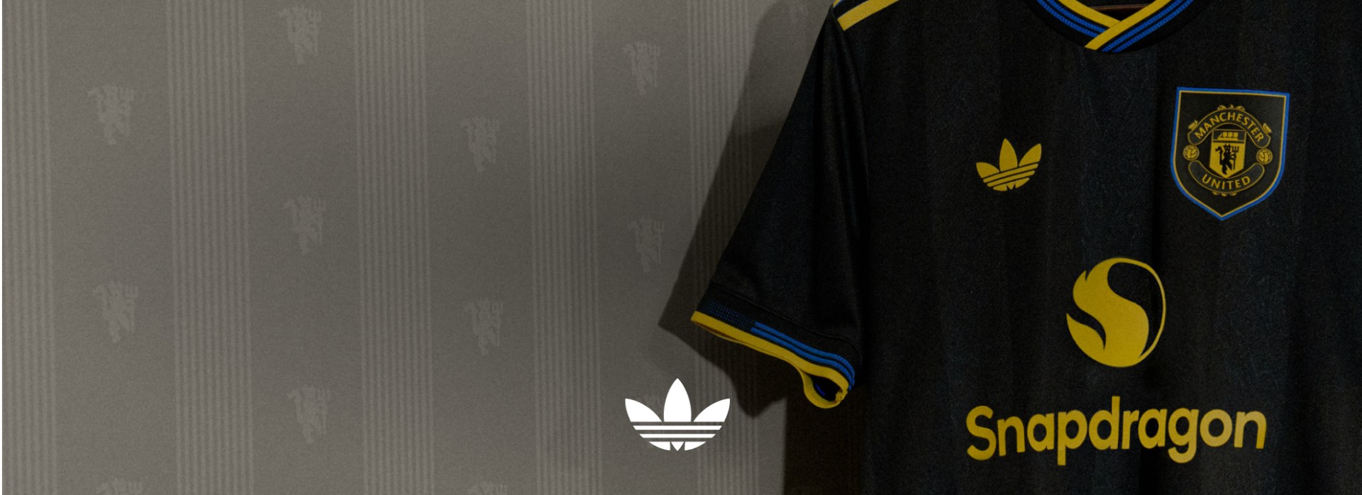 Visual Composition featuring Male & Female players wearing the new Manchester United 25/26 Third Kit