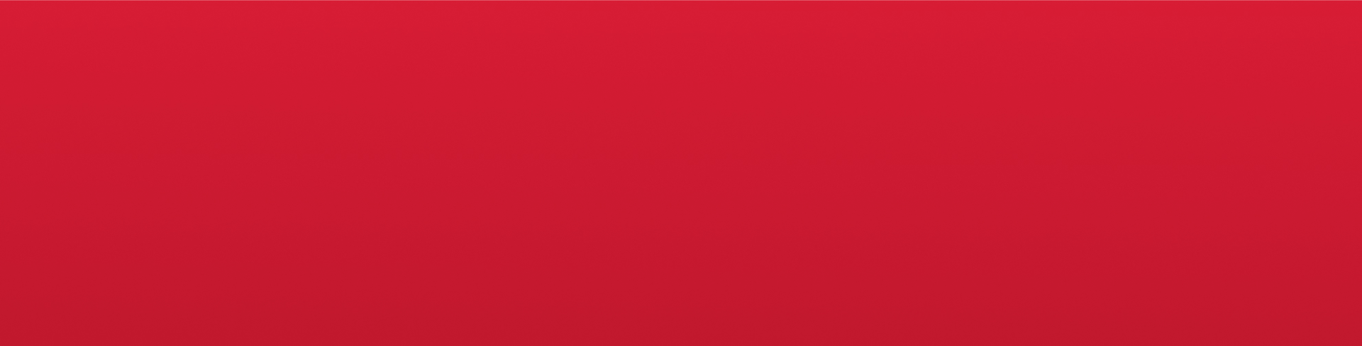 A solid, vibrant red background fills the entire frame.