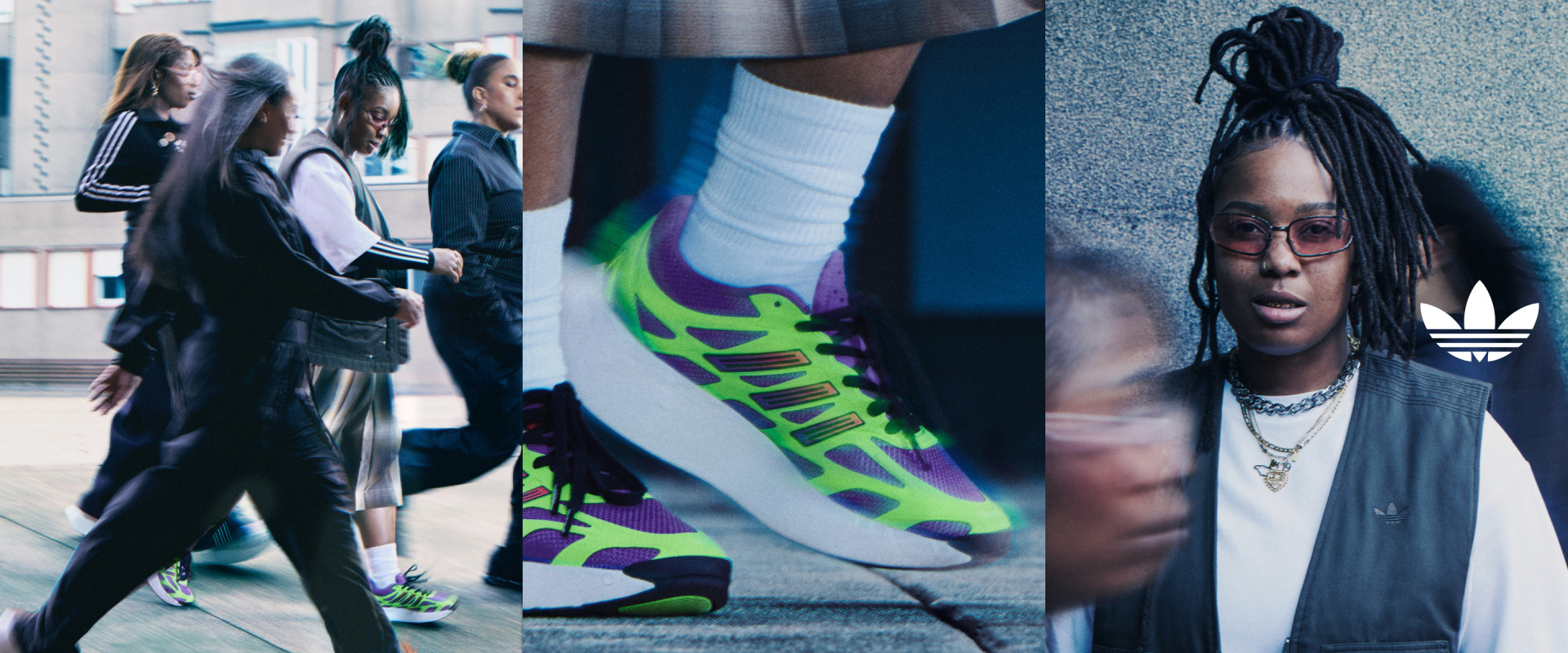 DJ Jordss and friends wearing the adizero ARUKU shoes