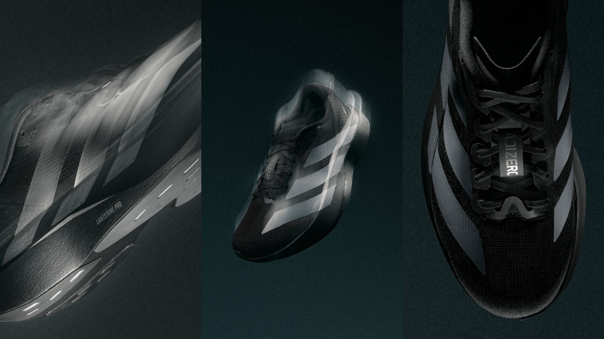 The image depicts abstract, ghostly shapes and forms in shades of black and white, creating a striking and ethereal visual effect.