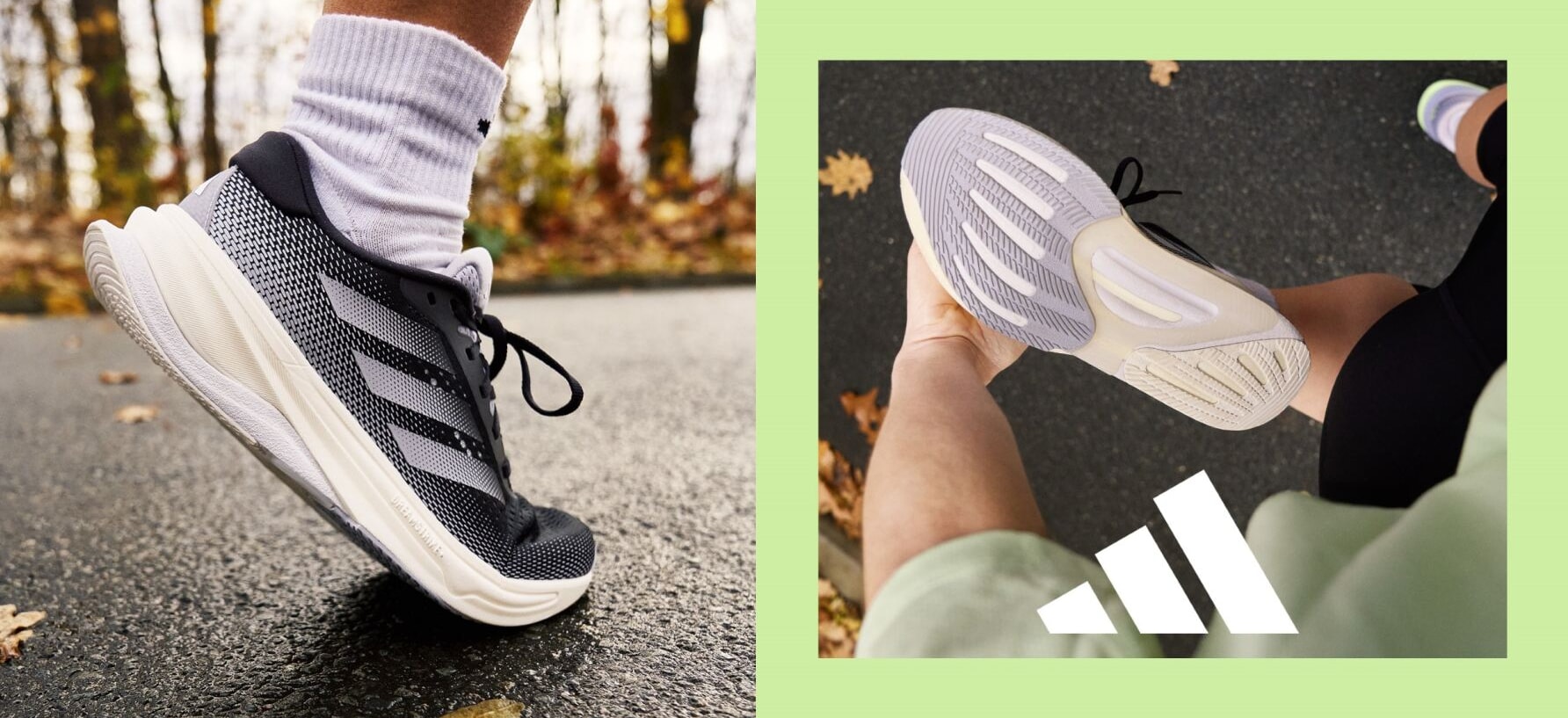 Close up image of Supernova and an image of a Supernova sole.