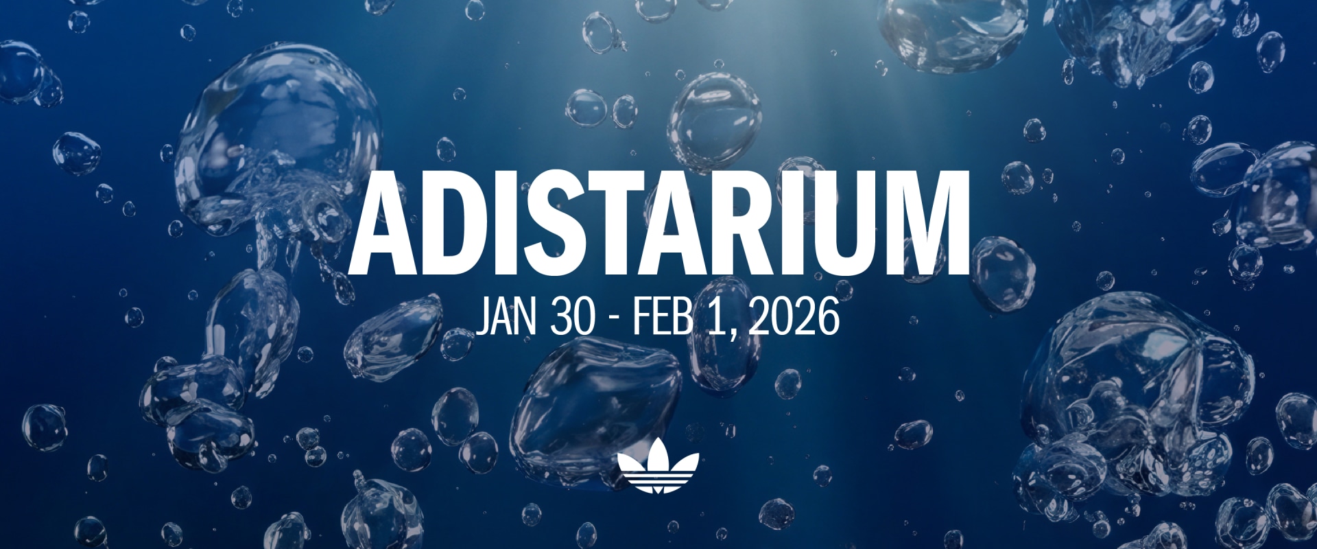 The image features the word "ADISTARIUM" prominently displayed in large white text against a dark blue background with water droplets or bubbles surrounding it, creating a mysterious and aquatic atmosphere.