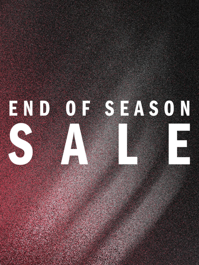 The image displays the text "END OF SEASON SALE" against a dark, textured background with a reddish hue, creating a dramatic and attention-grabbing visual.