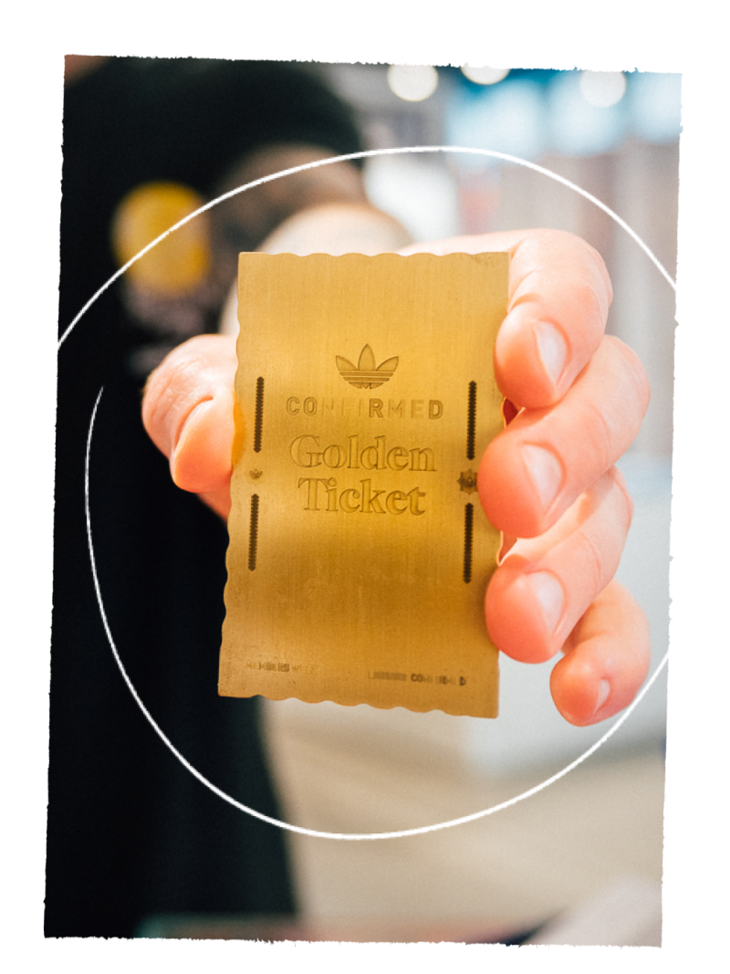 Image with a gold card in the foreground
