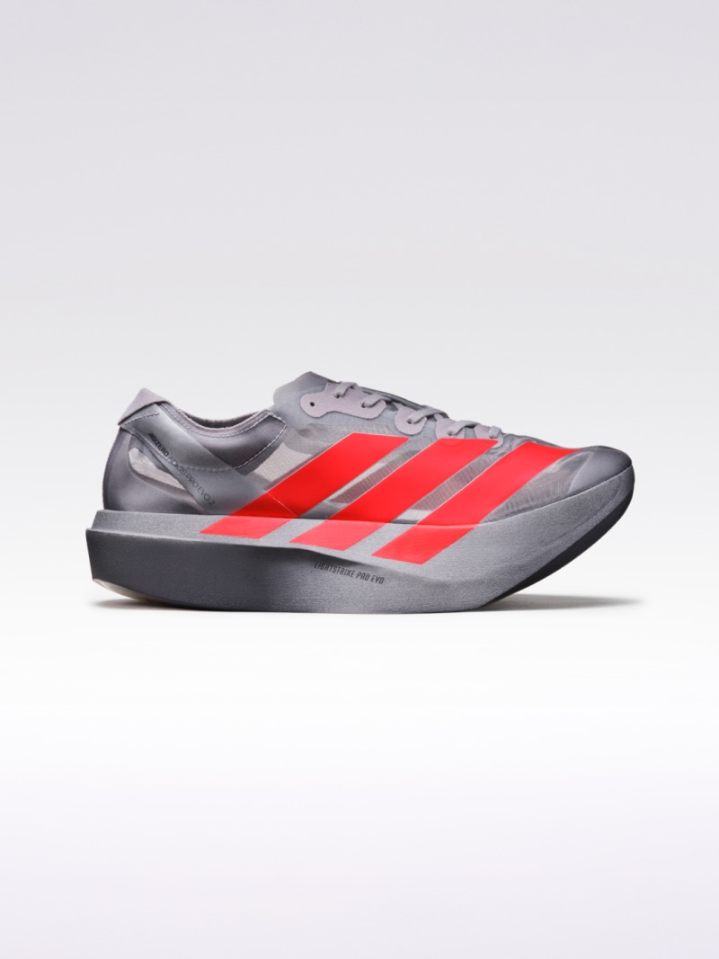 A studio shot of the new Adizero Adios Pro Evo 2 running shoe.