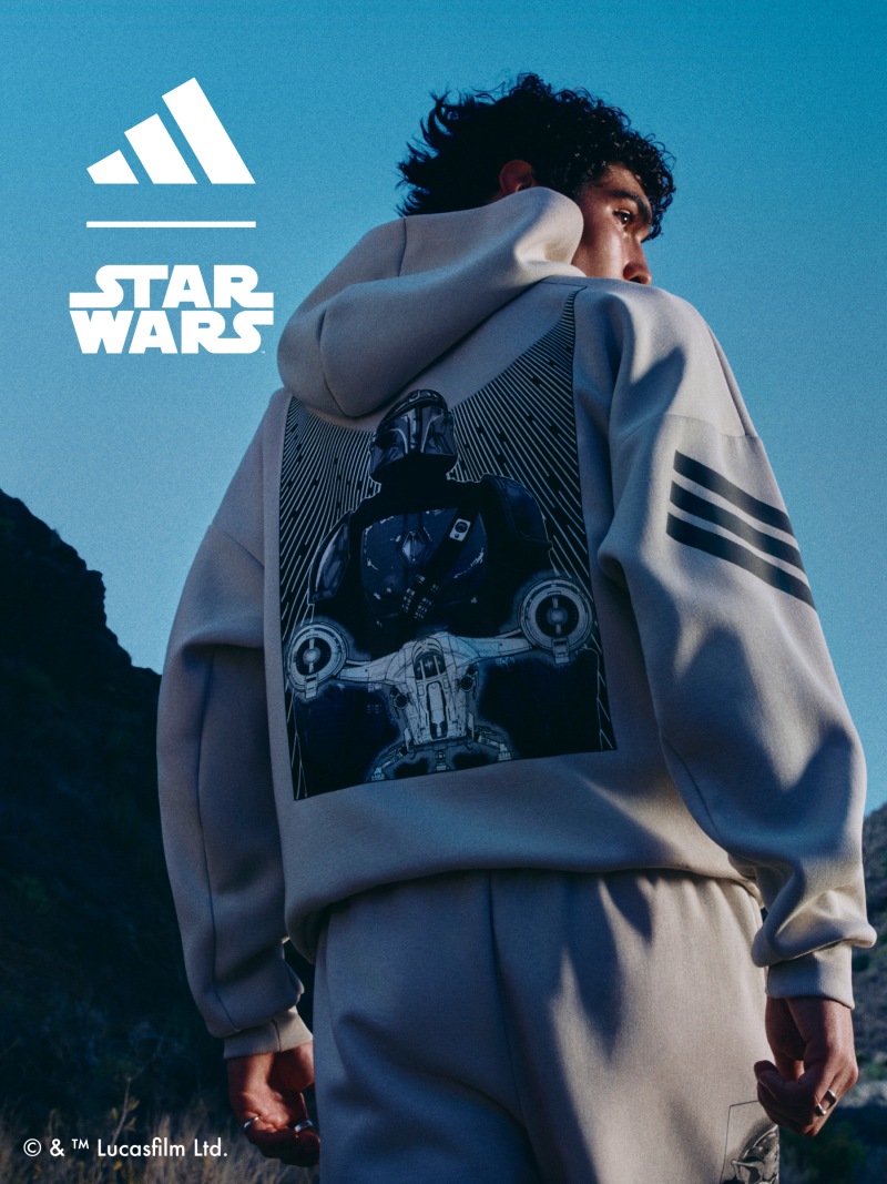 Close up of adult’s back from behind, wearing the adidas | Star Wars: The Mandalorian™ collection
